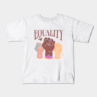 equality ( diverse raised clenched fists ) Kids T-Shirt